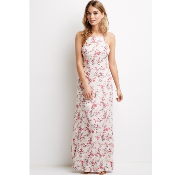 Floral Print Halter Top Dresses
